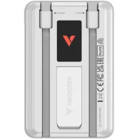 Powerbank Verbatim Charge 'n' Go Display 32273 - 10000mAh, 3x USB-C, PD 3.0, QC 3.0, Srebrny