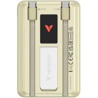 Powerbank Verbatim Charge 'n' Go Display 32274 - 10000mAh, 3x USB-C, PD 3.0, QC 3.0, Złoty