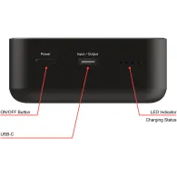 Powerbank Verbatim Charge 'n' Go Essentials 32223 - 20000 mAh, 15W magnetyczny, 20W przewodowy, USB-C, PD 3.0, QC 3.0, Czarny