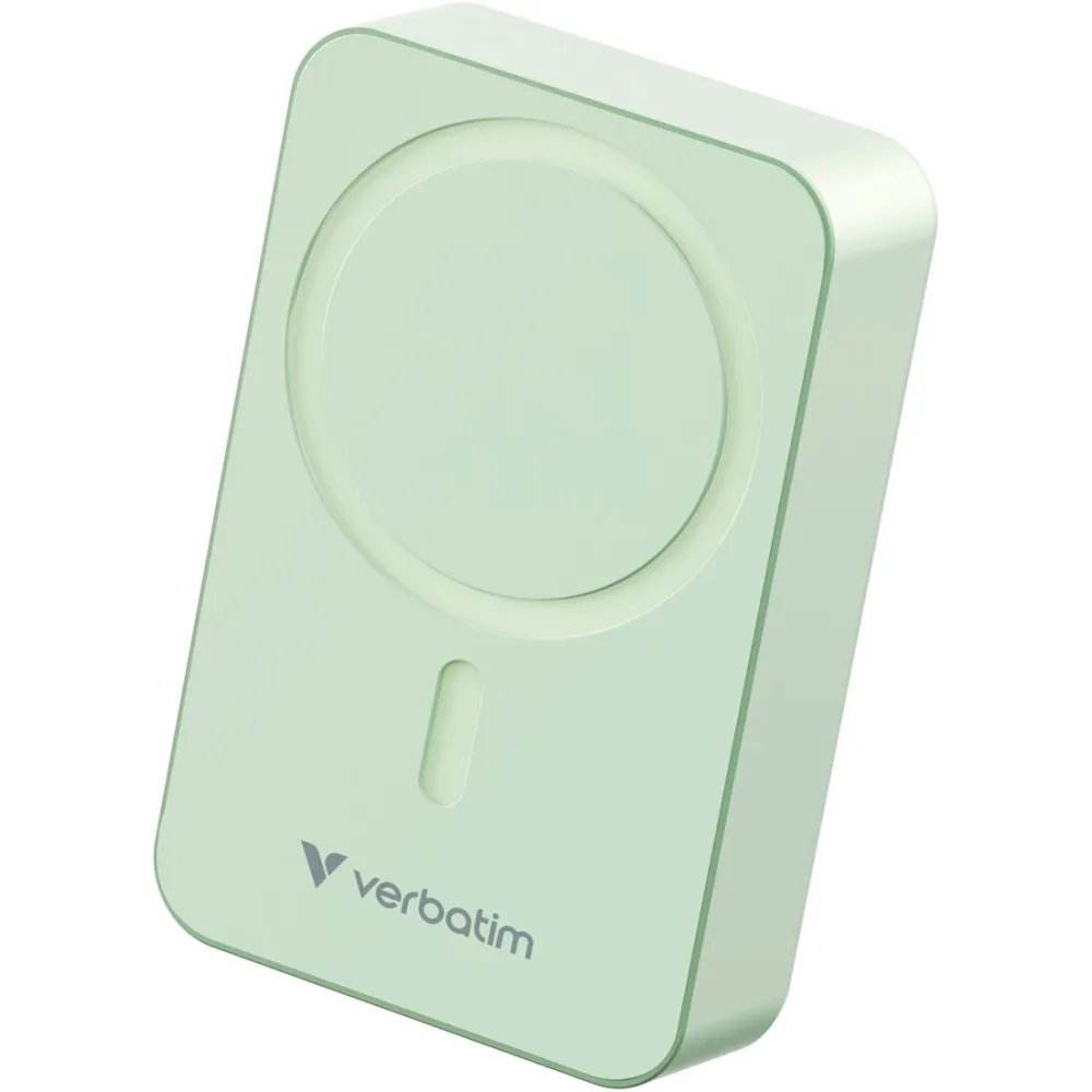 Powerbank Verbatim Charge 'n' Go Essentials 32224 - 20000 mAh, 15W magnetyczny, 20W przewodowy, USB-C, PD 3.0, QC 3.0, Zielony