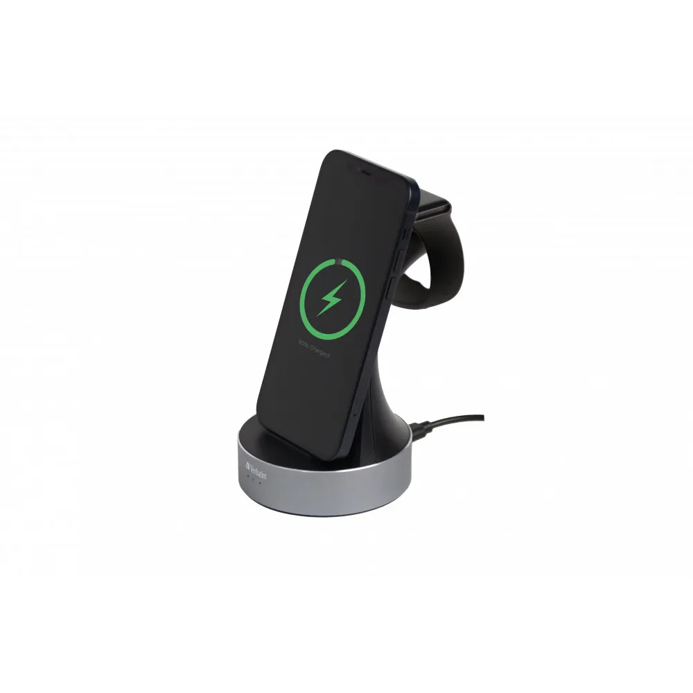 Ładowarka indukcyjna Verbatim 2-in-1 Qi Wireless Apple Watch Charger WCS-02 49555 - Czarna