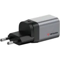 Ładowarka sieciowa Verbatim GNC-35 GaN Charger 35W 32200 - 1x USB-C, 1x USB-A, Szara
