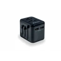Ładowarka podróżna Verbatim UTA-01 49543 - 100-250V EU, USA, Japonia, Australia, UK, 2x USB-A, Czarna