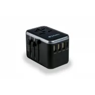 Ładowarka podróżna Verbatim UTA-04 49546 - 100-250V EU, USA, Japonia, Australia, UK, 2x USB-C, 3x USB-A, Czarna