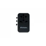 Ładowarka podróżna Verbatim UTA-04 49546 - 100-250V EU, USA, Japonia, Australia, UK, 2x USB-C, 3x USB-A, Czarna