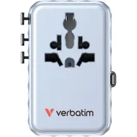 Ładowarka podróżna Verbatim Charge 'n' Travel 100W GaN III 30192 - 2x USB-C, 2x USB-A, Niebieska