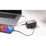 Ładowarka podróżna Verbatim Charge 'n' Travel 85W GaN III 32127 - 3x USB-C, 1x USB-A, Czarna