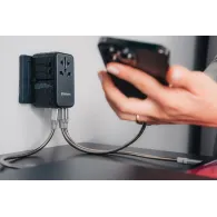 Ładowarka podróżna Verbatim Charge 'n' Travel 85W GaN III 32127 - 3x USB-C, 1x USB-A, Czarna