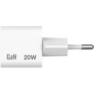 Ładowarka sieciowa Verbatim Mini GaN Charger 20W 32395 - 1x USB-C, Biała