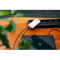 Ładowarka sieciowa Verbatim GaN Fold'n'Go 65W 32355 - 2x USB-C, PD 3.0, Biała