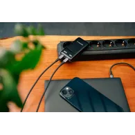 Ładowarka sieciowa Verbatim GaN Fold'n'Go 65W ANVE32354PLG - 2x USB-C, PD 3.0, Czarna