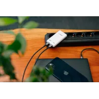 Ładowarka sieciowa Verbatim GaN Fold'n'Go 65W ANVE32355PLG - 2x USB-C, PD 3.0, Biała