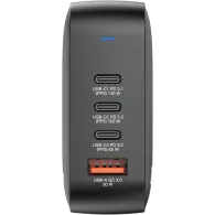 Ładowarka sieciowa Verbatim Mini GaN 165W 32216 - 3x USB-C, 1x USB-A, PD 3.0, Czarna