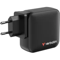 Ładowarka sieciowa Verbatim Mini GaN 165W 32216 - 3x USB-C, 1x USB-A, PD 3.0, Czarna
