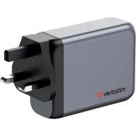 Ładowarka sieciowa Verbatim GaN GNC-100 100W 32202 - 3x USB-C, 1x USB-A, Szara