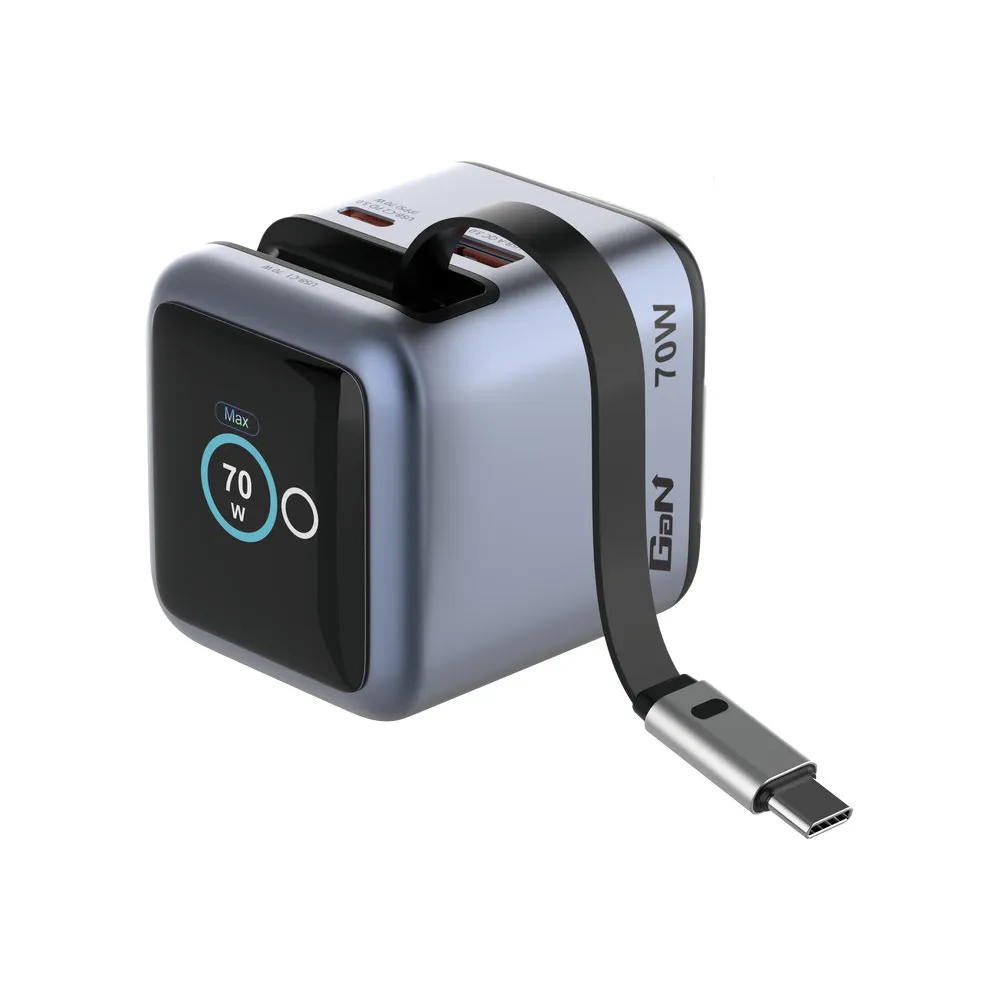 Ładowarka sieciowa Verbatim Mini GaN HDR-30-15 32059 - kabel USB-C, 1x USB-C, 1x USB-A