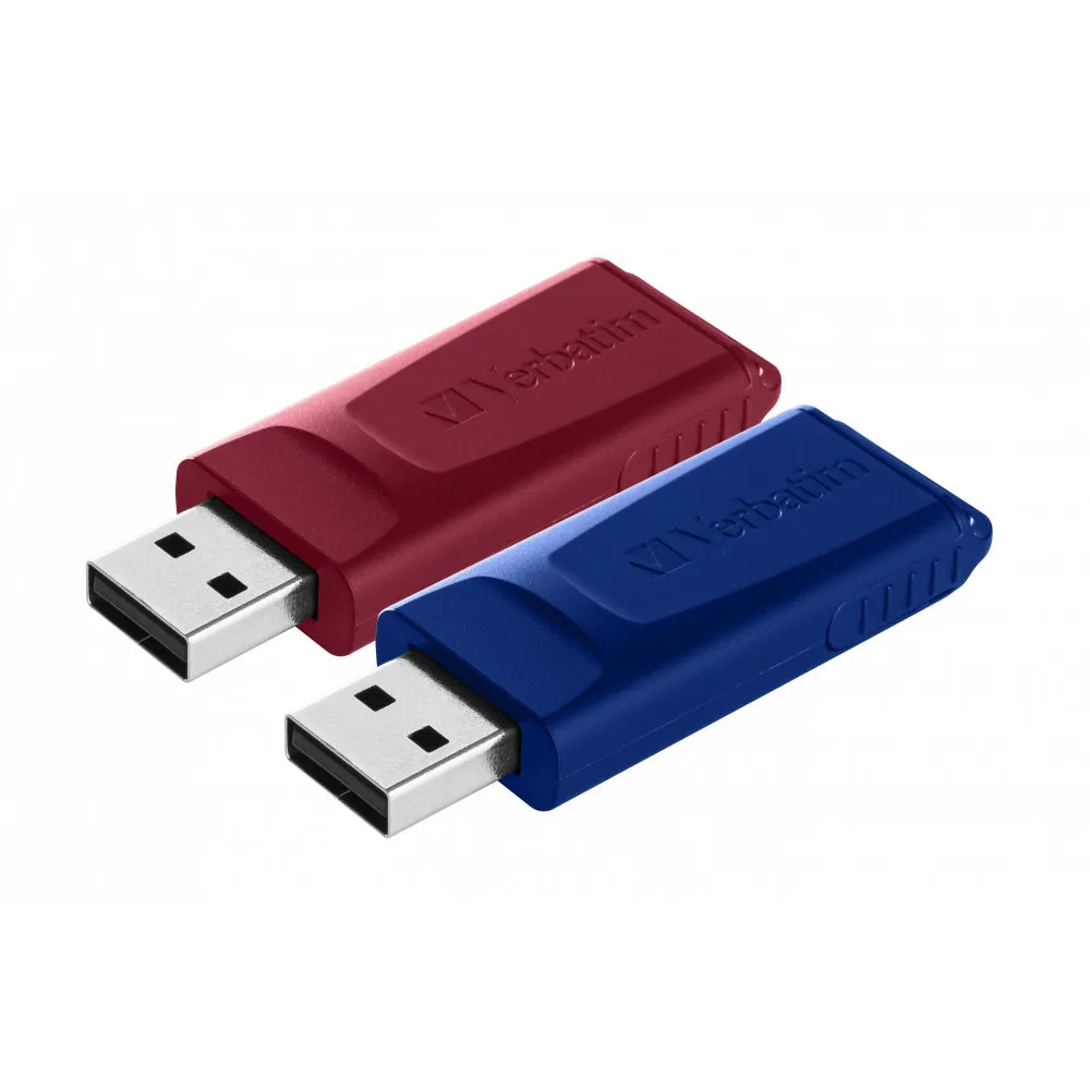Pendrive Verbatim Go 2x 32 GB 49327 - Dwupak, USB 2.0, Czerwony, Niebieski