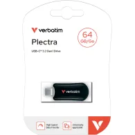Pendrive Verbatim Plectra 64 GB 30224 - USB-C 3.2 Gen 1, 100MB/s, Czarny