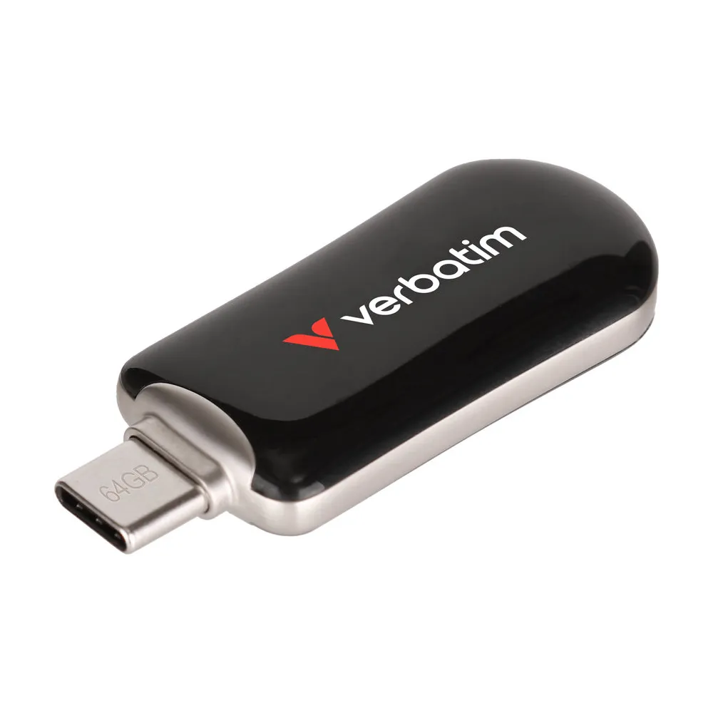 Pendrive Verbatim Plectra 256 GB 30226 - USB-C 3.2 Gen 1, 100MB/s, Czarny