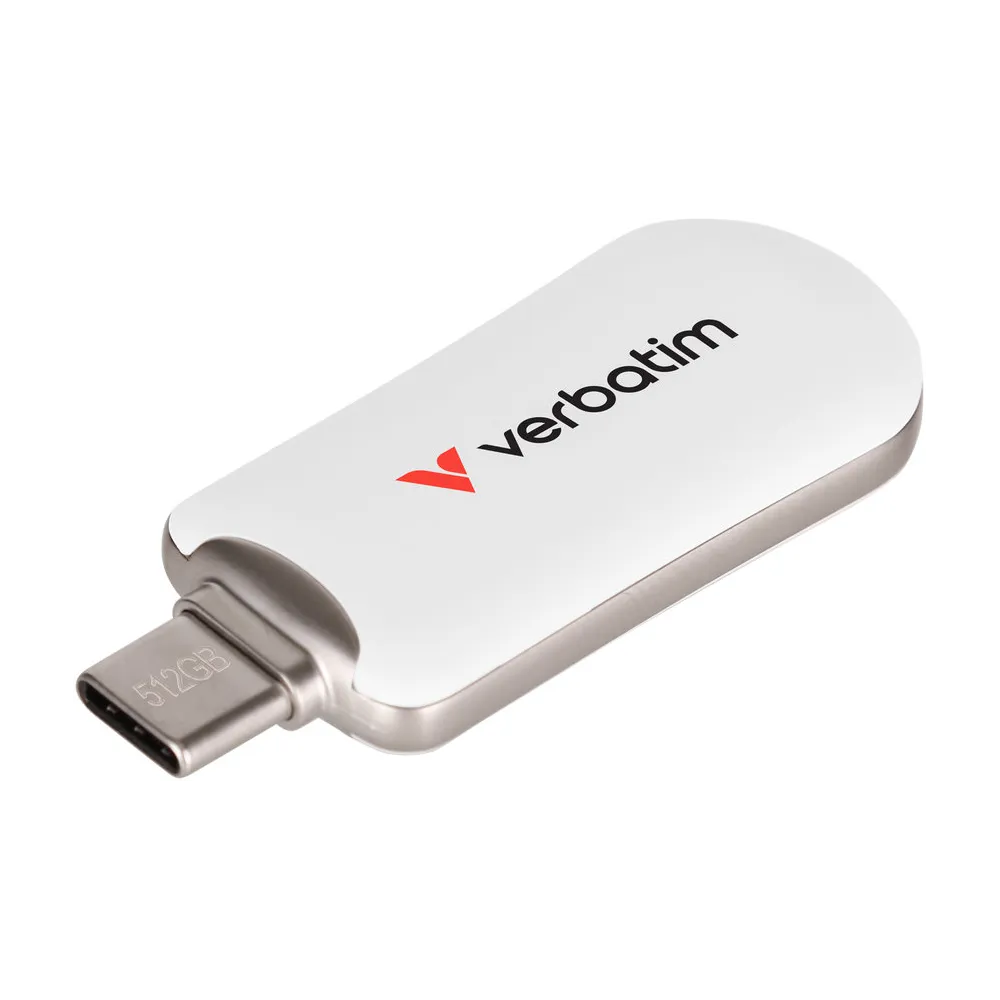 Pendrive Verbatim Plectra 256 GB 30230 - USB-C 3.2 Gen 1, 100MB/s, Biały