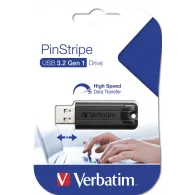 Pendrive Verbatim PinStripe 256 GB 49320 - USB-A 3.2 Gen 1, Czarny