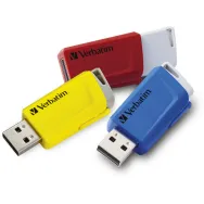 Pendrive Verbatim Store'n'Click 3x 16 GB 49306 - USB-A 3.2 Gen 1, Czerwony, Niebieski, Żółty