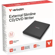 Napęd optyczny zewnętrzny Verbatim Slimline 98938, CD|DVD|DVD-WR, USB 2.0, Czarny | Sklep ITnes.pl, IT for BUSINESS