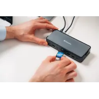 Stacja dokująca Verbatim USB-C Pro CDS-15 32171 - Host USB-C, 4x USB-A, 2x USB-C, Audio, USB-C PD, 2x HDMI, DP, RJ45, SD
