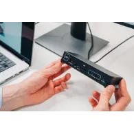 Stacja dokująca Verbatim USB-C Pro CDS-15 32171 - Host USB-C, 4x USB-A, 2x USB-C, Audio, USB-C PD, 2x HDMI, DP, RJ45, SD