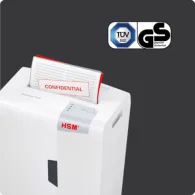 Niszczarka dokumentów HSM Shredstar X8 1044121 - ścinki 4,5x30mm, 8 arkuszy 80 g, kosz 18 l, P-4, Biała