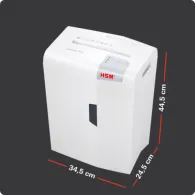 Niszczarka dokumentów HSM Shredstar X8 1044121 - ścinki 4,5x30mm, 8 arkuszy 80 g, kosz 18 l, P-4, Biała