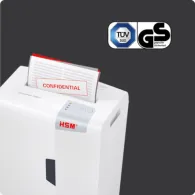 Niszczarka dokumentów HSM Shredstar X6pro 1046111 - ścinki 2x15mm, 6 arkuszy 80 g, kosz 21 l, P-5, Biała