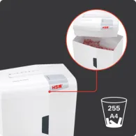 Niszczarka dokumentów HSM Shredstar X6pro 1046111 - ścinki 2x15mm, 6 arkuszy 80 g, kosz 21 l, P-5, Biała