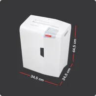 Niszczarka dokumentów HSM Shredstar X6pro 1046111 - ścinki 2x15mm, 6 arkuszy 80 g, kosz 21 l, P-5, Biała