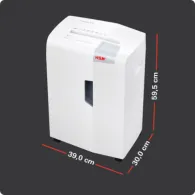 Niszczarka dokumentów HSM Shredstar X13 1057121 - ścinki 4,0x37mm, 13 arkuszy 80 g, kosz 23 l, P-4, Biała