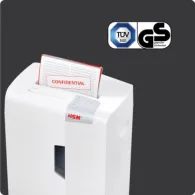 Niszczarka dokumentów HSM Shredstar X13 1057121 - ścinki 4,0x37mm, 13 arkuszy 80 g, kosz 23 l, P-4, Biała