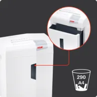 Niszczarka dokumentów HSM Shredstar X13 1057121 - ścinki 4,0x37mm, 13 arkuszy 80 g, kosz 23 l, P-4, Biała