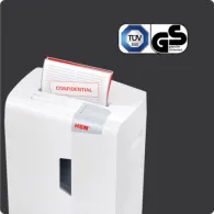 Niszczarka dokumentów HSM Shredstar X24 1039111 - 4 x 37 mm, osobny mech. tnący CD, Biała