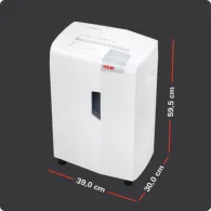 Niszczarka dokumentów HSM Shredstar X24 1039111 - 4 x 37 mm, osobny mech. tnący CD, Biała