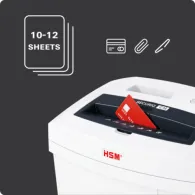 Niszczarka dokumentów HSM Securio C14 2250111 - paski 3,9mm, 10-12 arkuszy 80 g, kosz 20 l, Biała