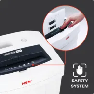 Niszczarka dokumentów HSM Securio C14 2250111 - paski 3,9mm, 10-12 arkuszy 80 g, kosz 20 l, Biała