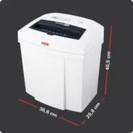 Niszczarka dokumentów HSM Securio C14 2250111 - paski 3,9mm, 10-12 arkuszy 80 g, kosz 20 l, Biała