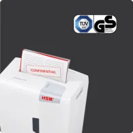 Niszczarka dokumentów HSM Shredstar S10 1042121 - paski 6mm, 10 arkuszy 80 g, kosz 18 l, P-2, Biała