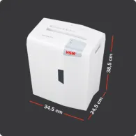 Niszczarka dokumentów HSM Shredstar S10 1042121 - paski 6mm, 10 arkuszy 80 g, kosz 18 l, P-2, Biała