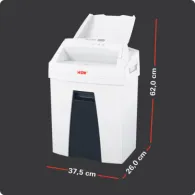 Niszczarka dokumentów HSM Securio AF100 2063111 - ścinki 4 x 25mm, 5-6 arkuszy 80 g, kosz 25 l, P-4, Biała
