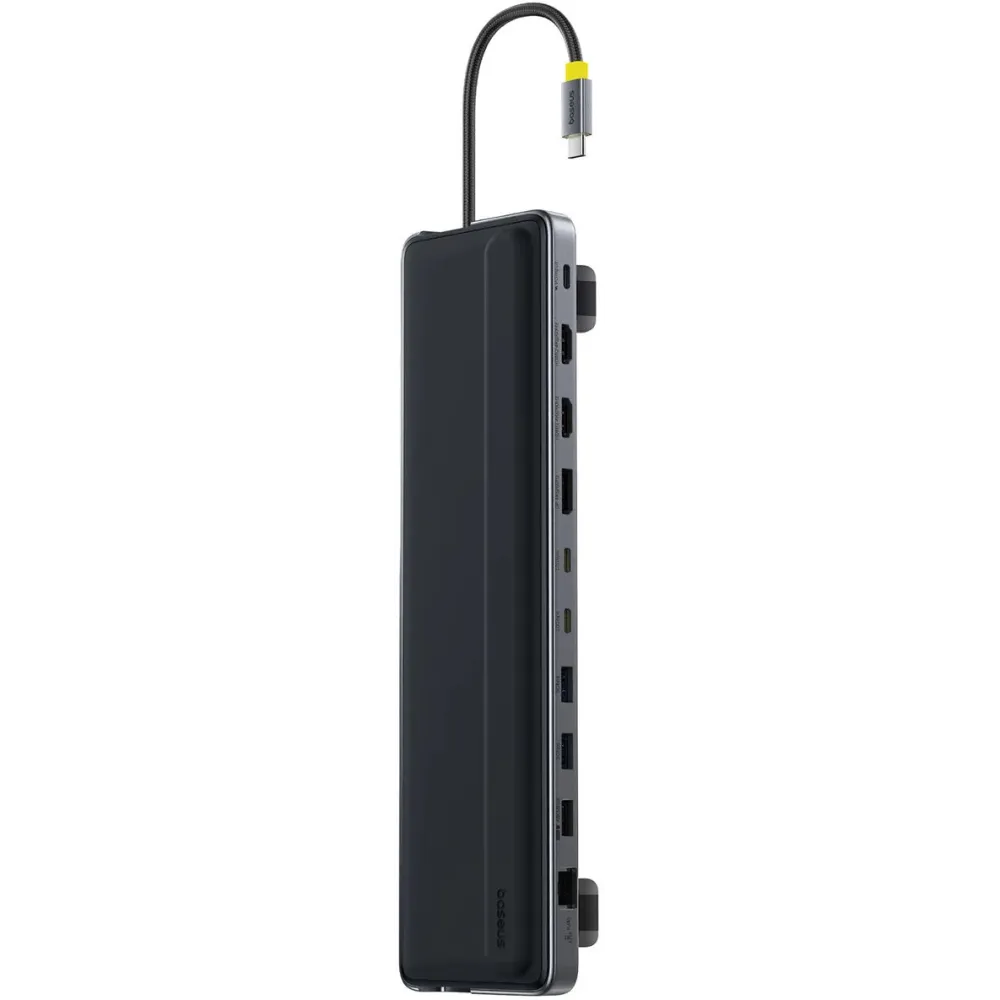 Stacja dokująca Baseus EliteJoy EH3 hub 12w1 USB-C B0114200 - 2x HDMI, DP, 2x USB-C, 2x USB-A, RJ45, Szara
