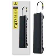 Stacja dokująca Baseus EliteJoy EH3 hub 12w1 USB-C B0114200 - 2x HDMI, DP, 2x USB-C, 2x USB-A, RJ45, Szara