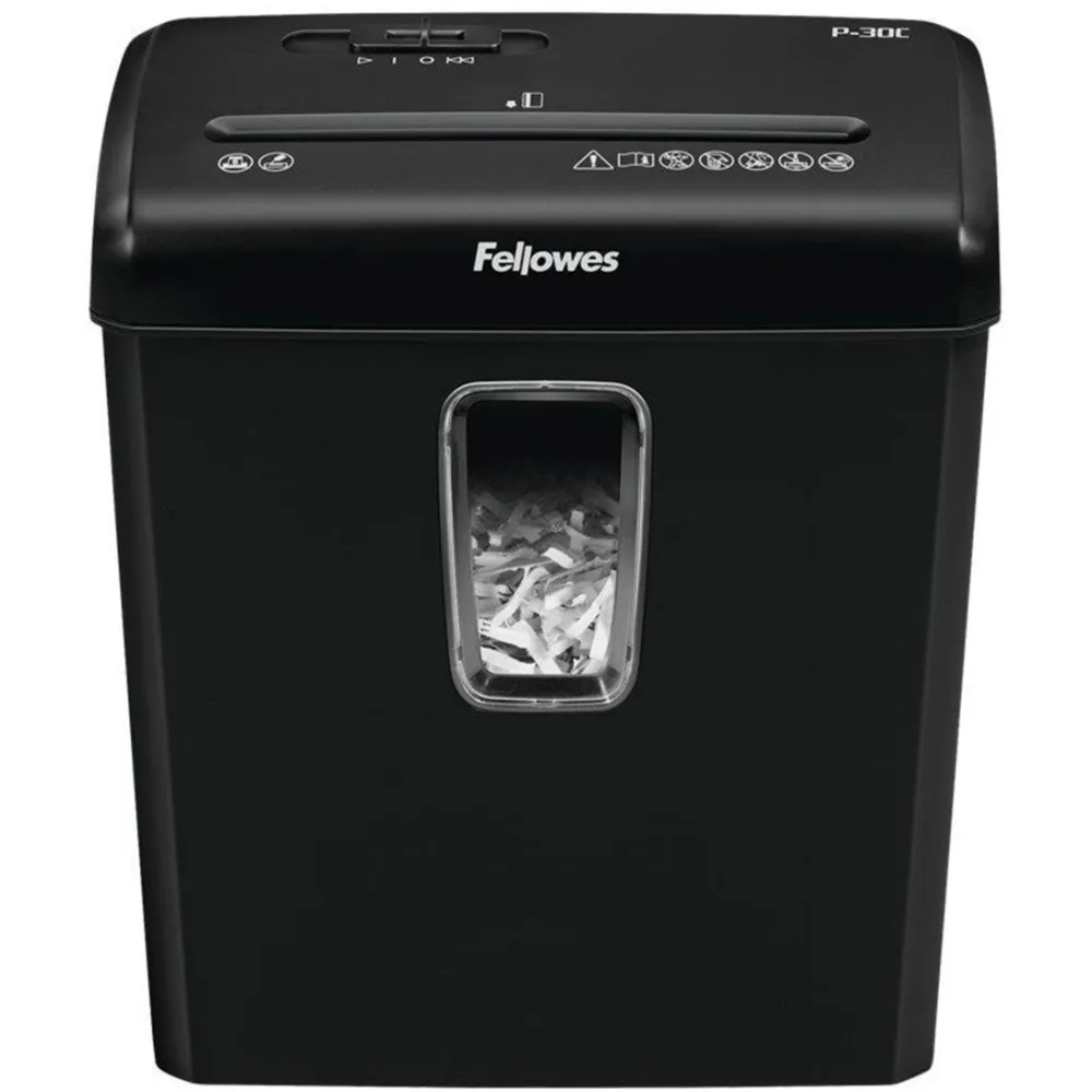 Niszczarka dokumentów Fellowes Powershred P-30C 6008101 - ścinki 4x34 mm, P-4, Czarna