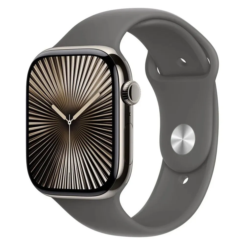 Smartwatch Apple Watch 10 MWXD3ET/A - 42 mm, GPS + Cellular, naturalny tytan z paskiem sportowym górska szarość, S|M