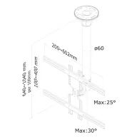 Uchwyt sufitowy do monitorów Neomounts by Newstar 32"-60" FPMA-C400BLACK